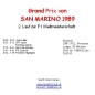 Preview: 1989 02 San Marino / Imola; ALLE 4 DVD !