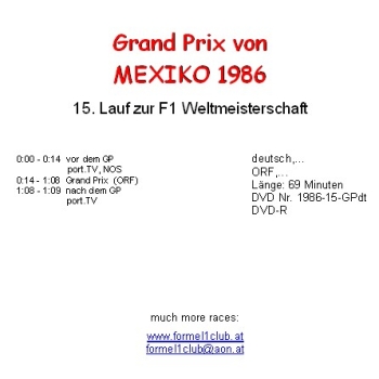 1986 15 Mexiko / Mexiko City; deutsch