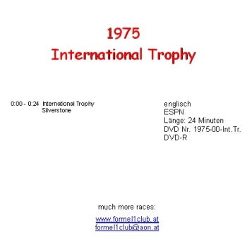 1975 F1 Internat. Trophy / Silverstone