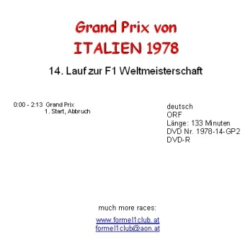Preview: 1978 14 Italien / Monza = 4 DVD !