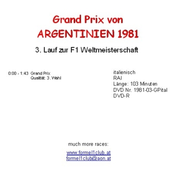 1981 03 Argentinien / Buenos Aires; italienisch