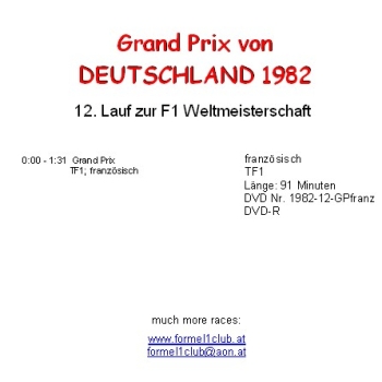 1982 12 Deutschland / Hockenheim; französisch