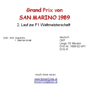 1989 02 San Marino / Imola; ORF