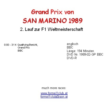 1989 02 San Marino / Imola; BBC