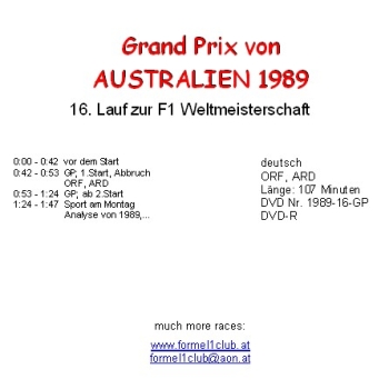1989 16 Australien / Adelaide; Deutsch
