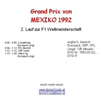 Preview: 1992 02 Qualifying Mexiko Mexiko City