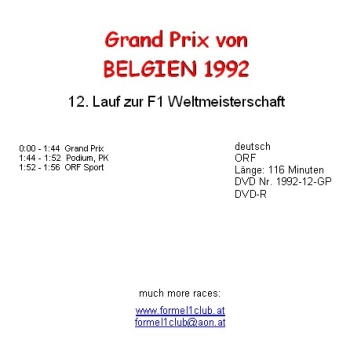 1992 12 Belgien / Spa
