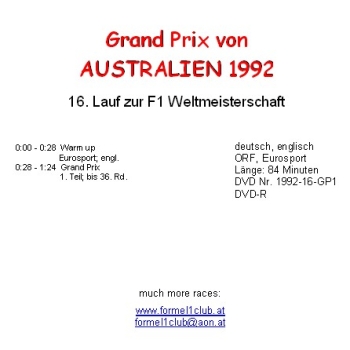 1992 16 Australien / Adelaide