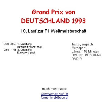1993 10 Qualifying Deutschland Hockenheim