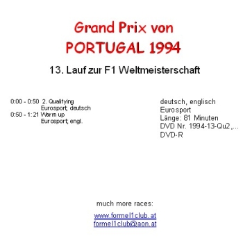 Preview: 1994 13 Qualifying Portugal Estoril