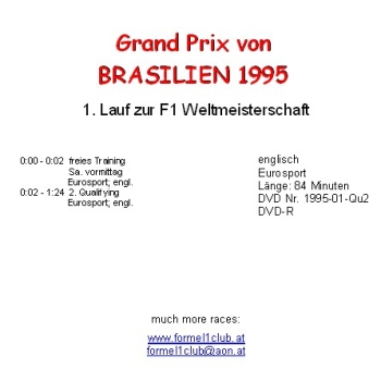Preview: 1995 01 Qualifying,... Brasilien Spa