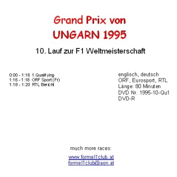 1995 10 Qualifying,... Ungarn Budapest