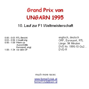 Preview: 1995 10 Qualifying,... Ungarn Budapest