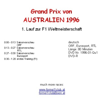 1996 01 Qualifying Australien Melbourne