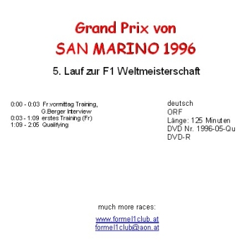1996 05 Qualifying San Marino Imola