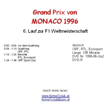 Preview: 1996 06 Qualifying Monaco Monte Carlo