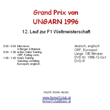 1996 12 Qualifying Ungarn Budapest