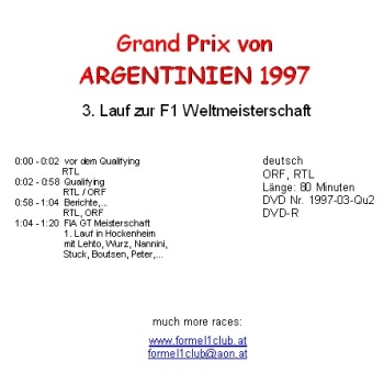 Preview: 1997 03 Qualifying Argentinien Buenos Aires