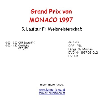 Preview: 1997 05 Qualifying Monaco Monte Carlo