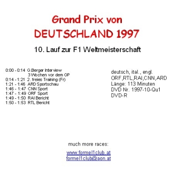 1997 10 Qualifying Deutschland Hockenheim