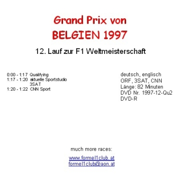 Preview: 1997 12 Qualifying Belgien Spa