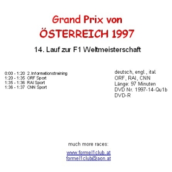 Preview: 1997 14 Qualifying Österreich Spielberg