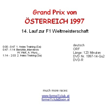 Preview: 1997 14 Qualifying Österreich Spielberg