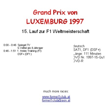 1997 15 Qualifying Luxemburg Nürburgring