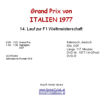 1977 14 Italien / Monza; in voller Länge
