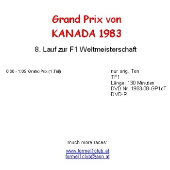 1983 08 Kanada / Montreal; oT 130min