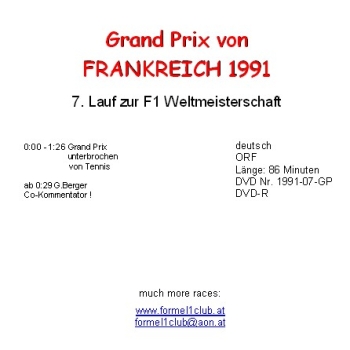 1991 07 Frankreich / Magny  Cours