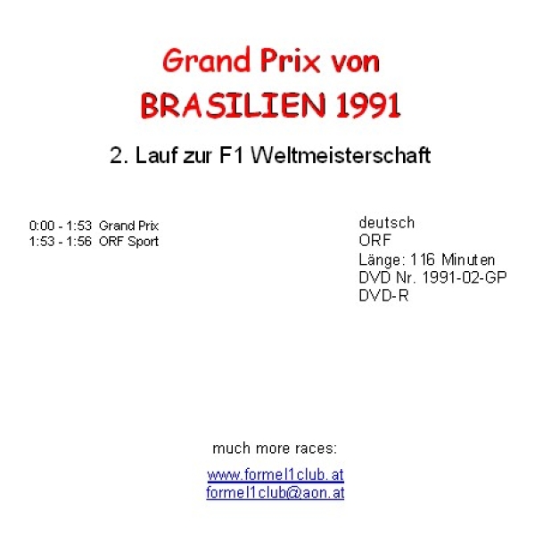 1991 02 Brasilien / Interlagos