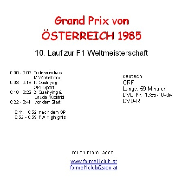 1985 10 Qualifying Österreich Zeltweg