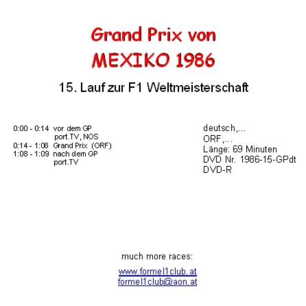 1986 15 Mexiko / Mexiko City; deutsch