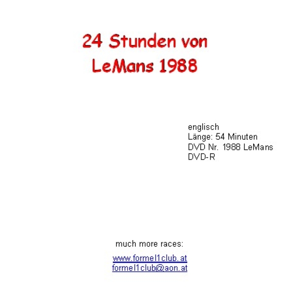 1988 Le Mans 24h