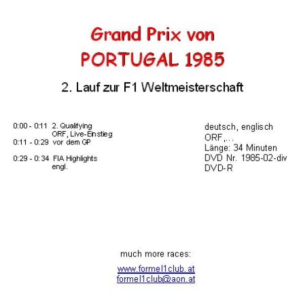1985 02 Qualifying,... Portugal / Estoril