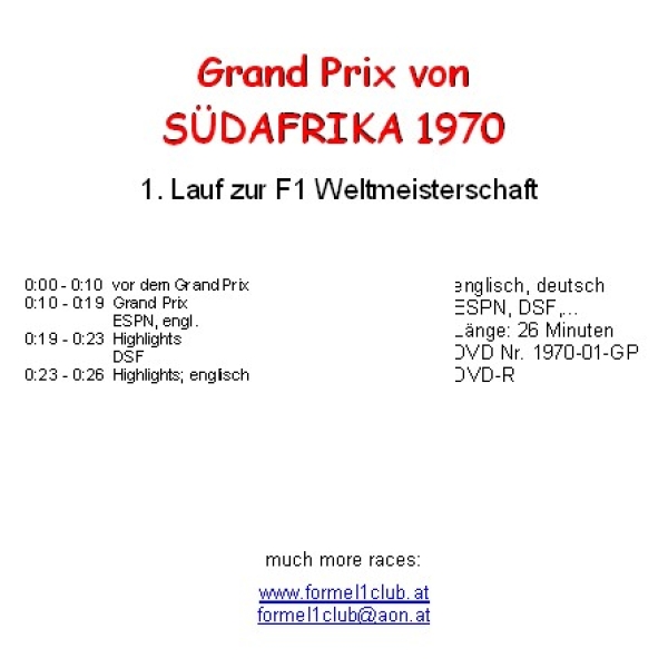 1970 01 Südafrika / Kyalami