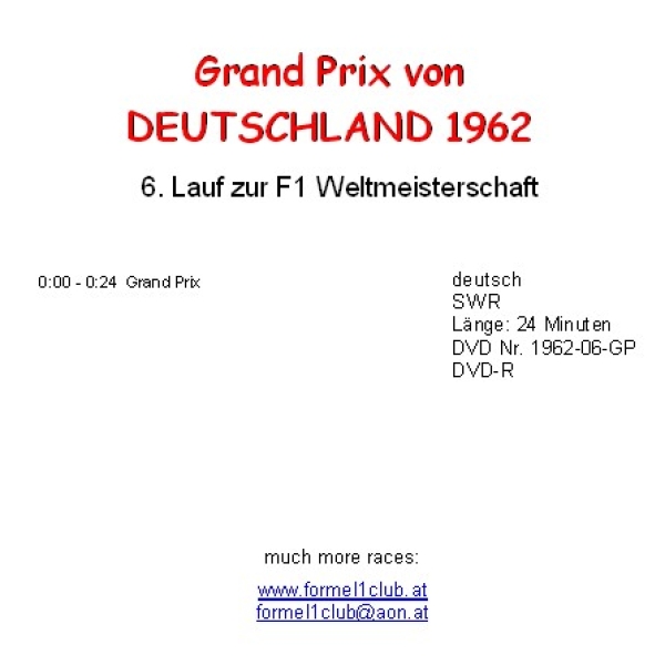 1962 06 Deutschland / Nürburgring