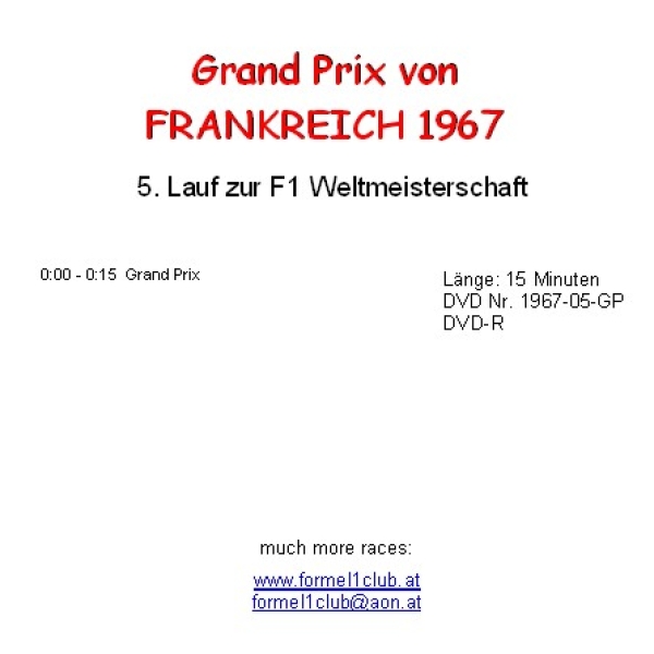 1967 05 Frankreich / LeMans