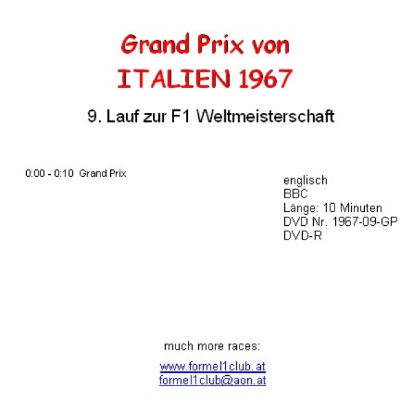 1967 09 Italien / Monza