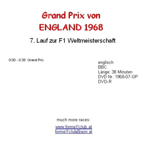1968 07 England / Brands Hatch
