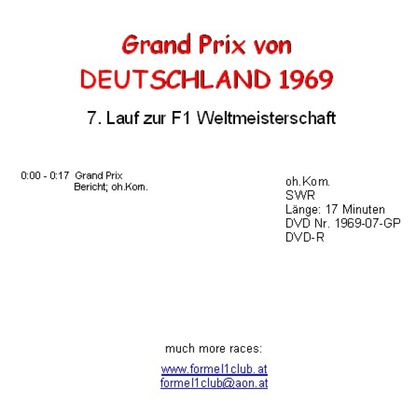 1969 07 Deutschland / Nürburgring