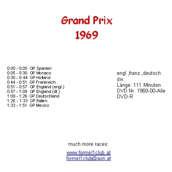 1968 - 1969 DVD Set (mehr als 16 Std. Material)