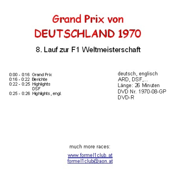 1970 08 Deutschland / Hockenheim