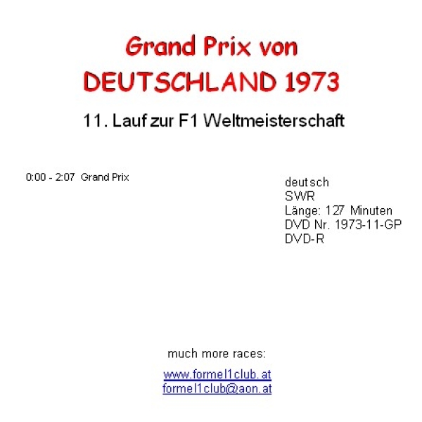 1973 11 Deutschland / Nürburgring