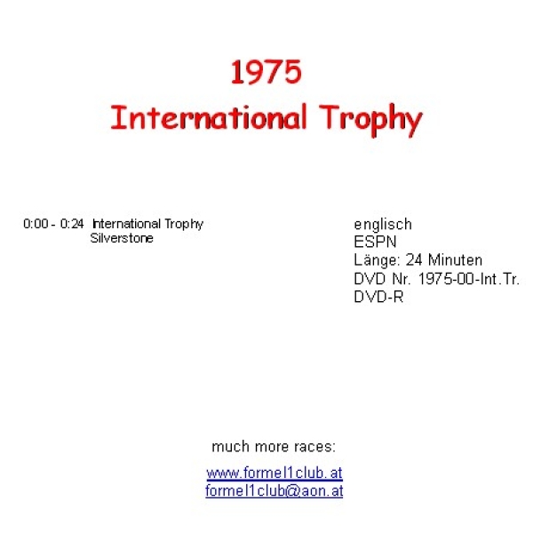 1975 F1 Internat. Trophy / Silverstone