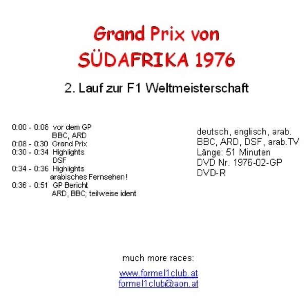 1976 02 Südafrika / Kyalami