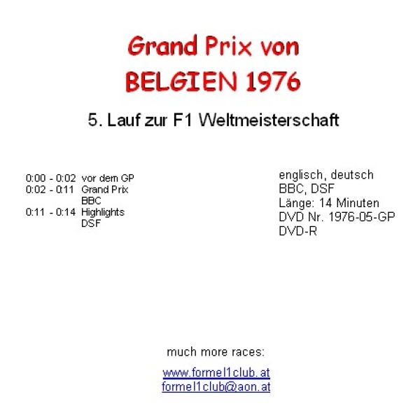 1976 05 Belgien / Zolder