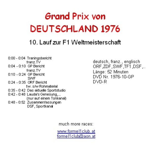 1976 10 Deutschland / Nürburgring