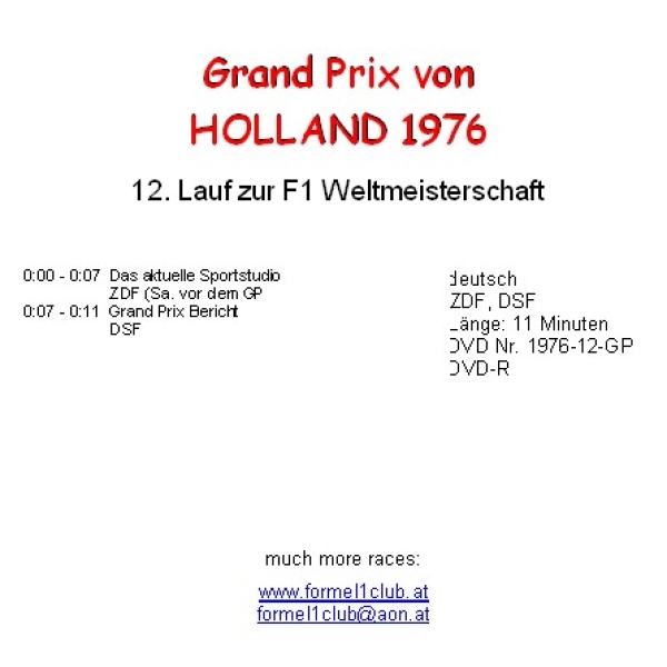 1976 12 Holland / Zandvoort